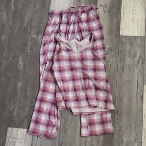 Eddie Bauer Pink Plaid Pajama Set